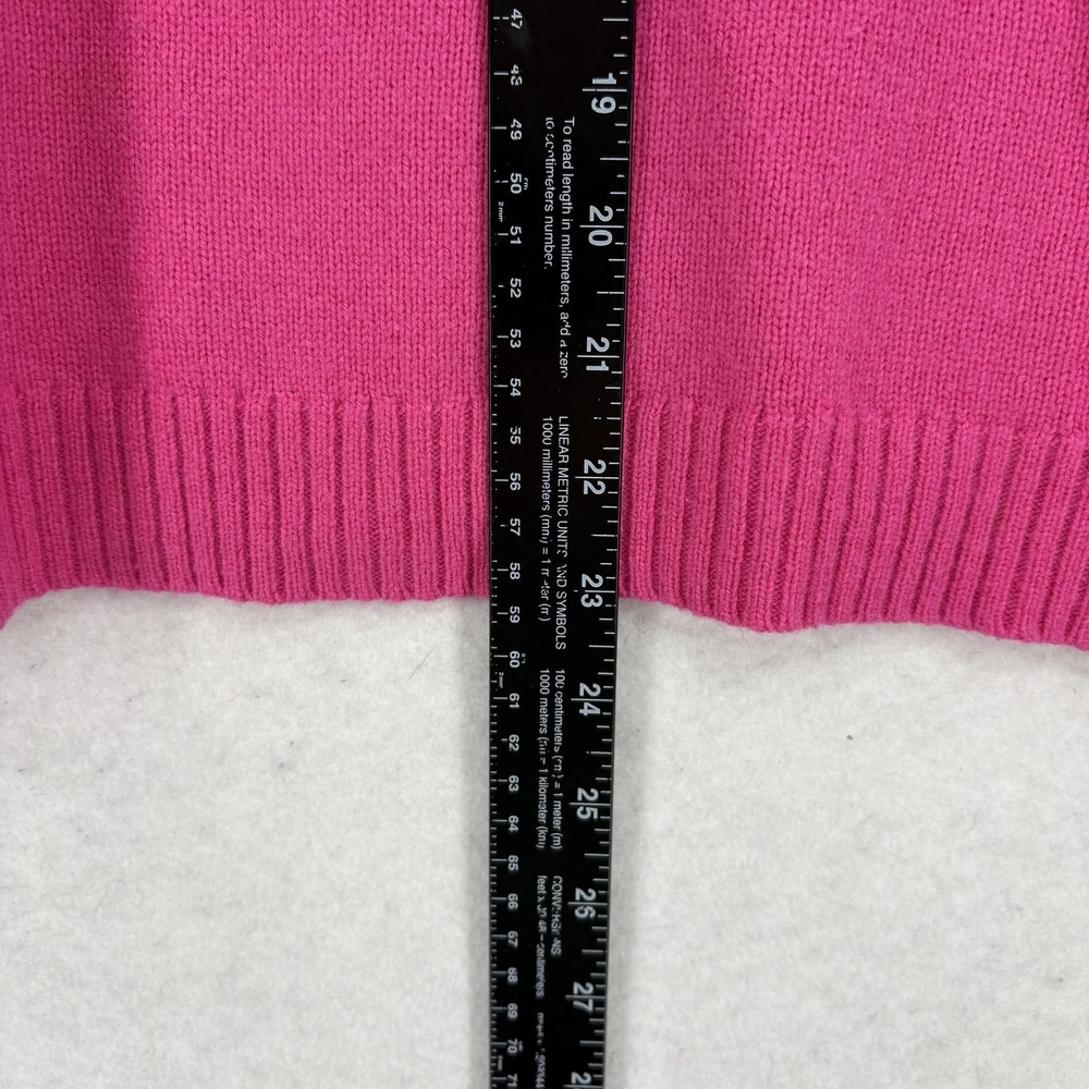 Vineyard Vines Sweater Womens Medium Pink Cashmere Blend Palm Moon Knit Graphic - Picture 6 of 11